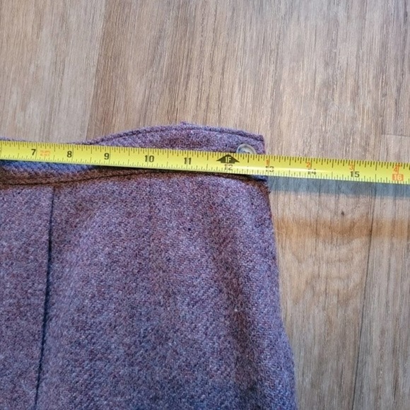 Vintage Woolrich Women's 100% Pure Wool Purple Knee Length Skirt Size 6 Pockets - Picture 11 of 14
